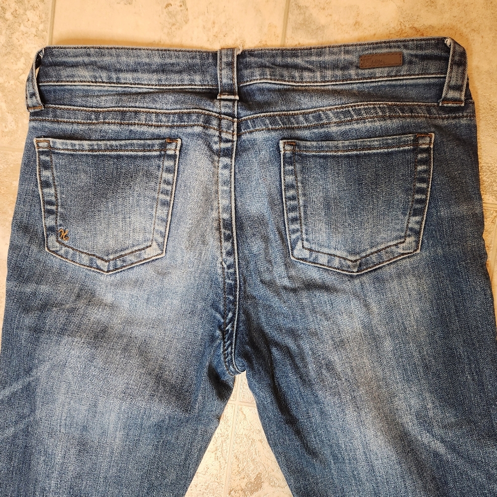 Kut From The Kloth Jeans Straight Leg Light Wash Size 6L Cotton Spandex - Picture 4 of 6